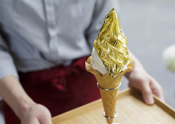 gold leaf ice cream example