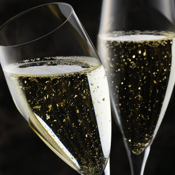 champagne drinks - create this look - edible artisan gold leaf stardust - Original Artisan Gold