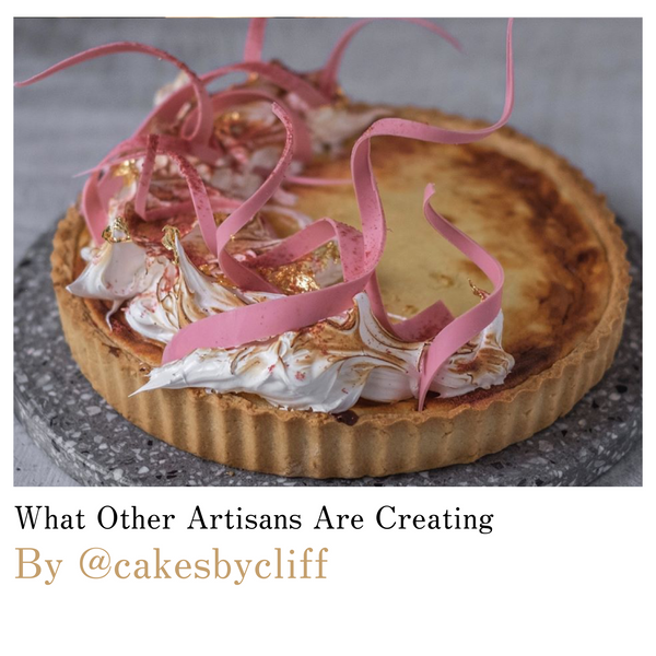 Lemon meringue tart - create this look by Cakes By Cliff - edible artisan gold leaf flakes - Original Artisan Gold