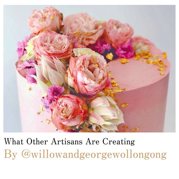 Wedding Cake - create this look by Willow And George Wollongong - edible artisan gold leaf flakes - Original Artisan Gold